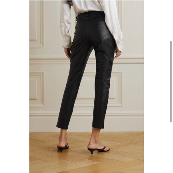 Commando Faux Leather Five Pocket Pant High Rise Jeans Black Size Medium - Picture 1 of 12